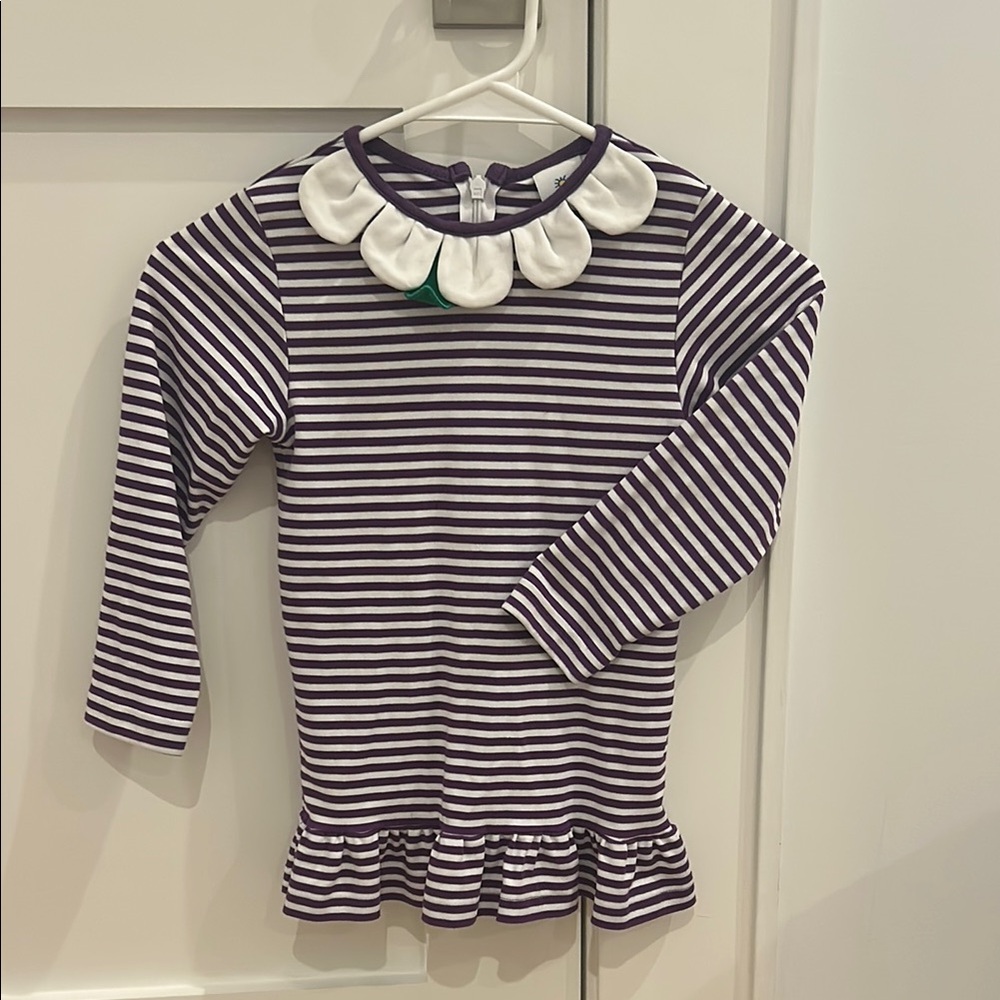 Striped Purple and White Kids Top